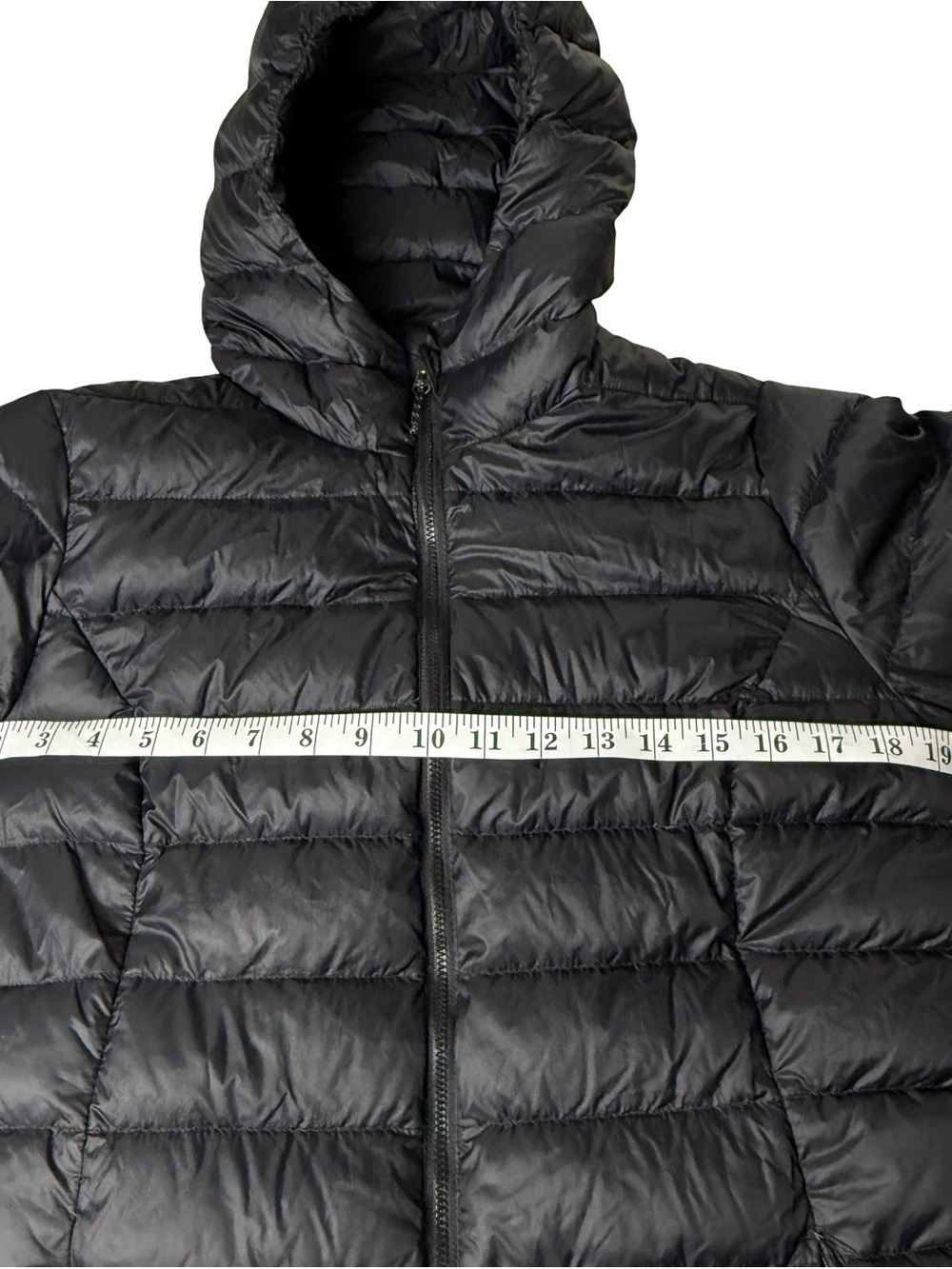 Eddie Bauer Packable Hooded Jacket Black Down Light Compressible Travel Puffer - Picture 10 of 12